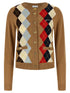 Ganni Diamond-shaped Cardigan Beige