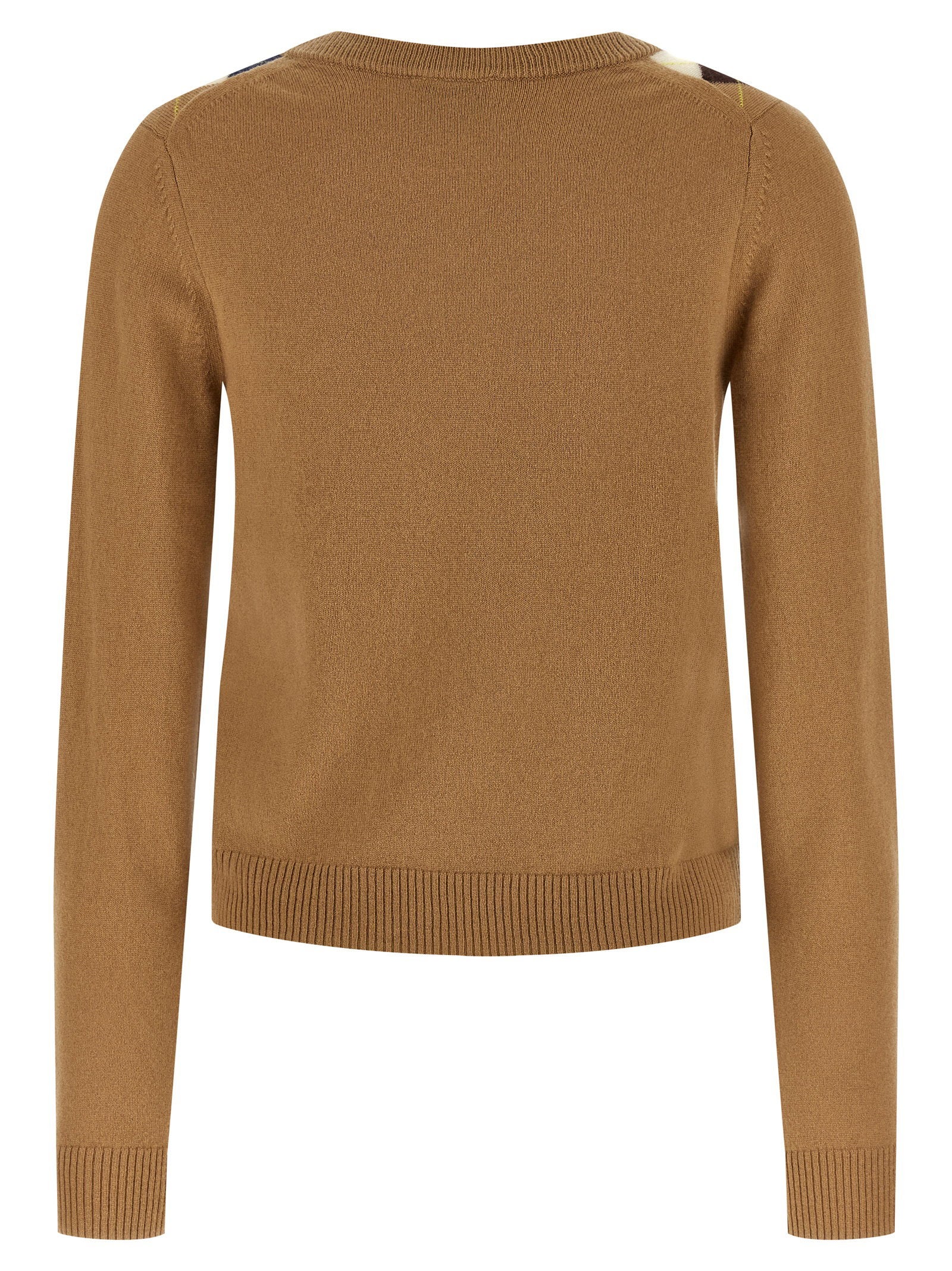 Ganni Diamond-shaped Cardigan Beige