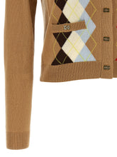 Ganni Diamond-shaped Cardigan Beige