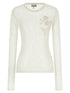 Ganni Pointelle Cotton Sweater White