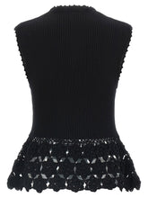 Ganni Cotton Crochet Vest Black