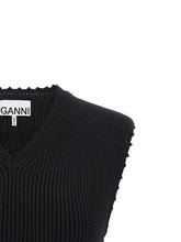 Ganni Cotton Crochet Vest Black