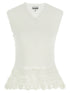 Ganni Cotton Crochet Vest White