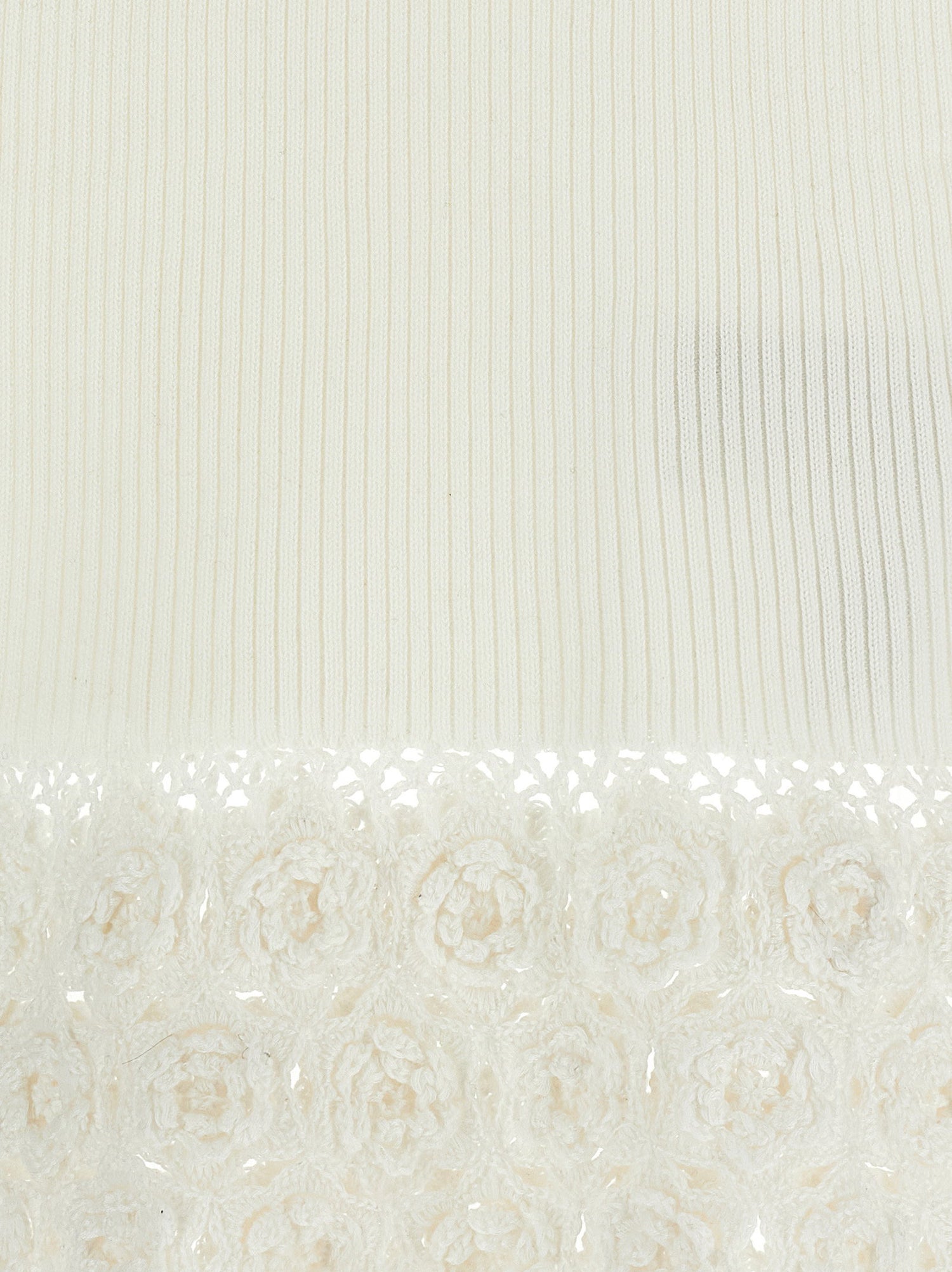 Ganni Cotton Crochet Vest White