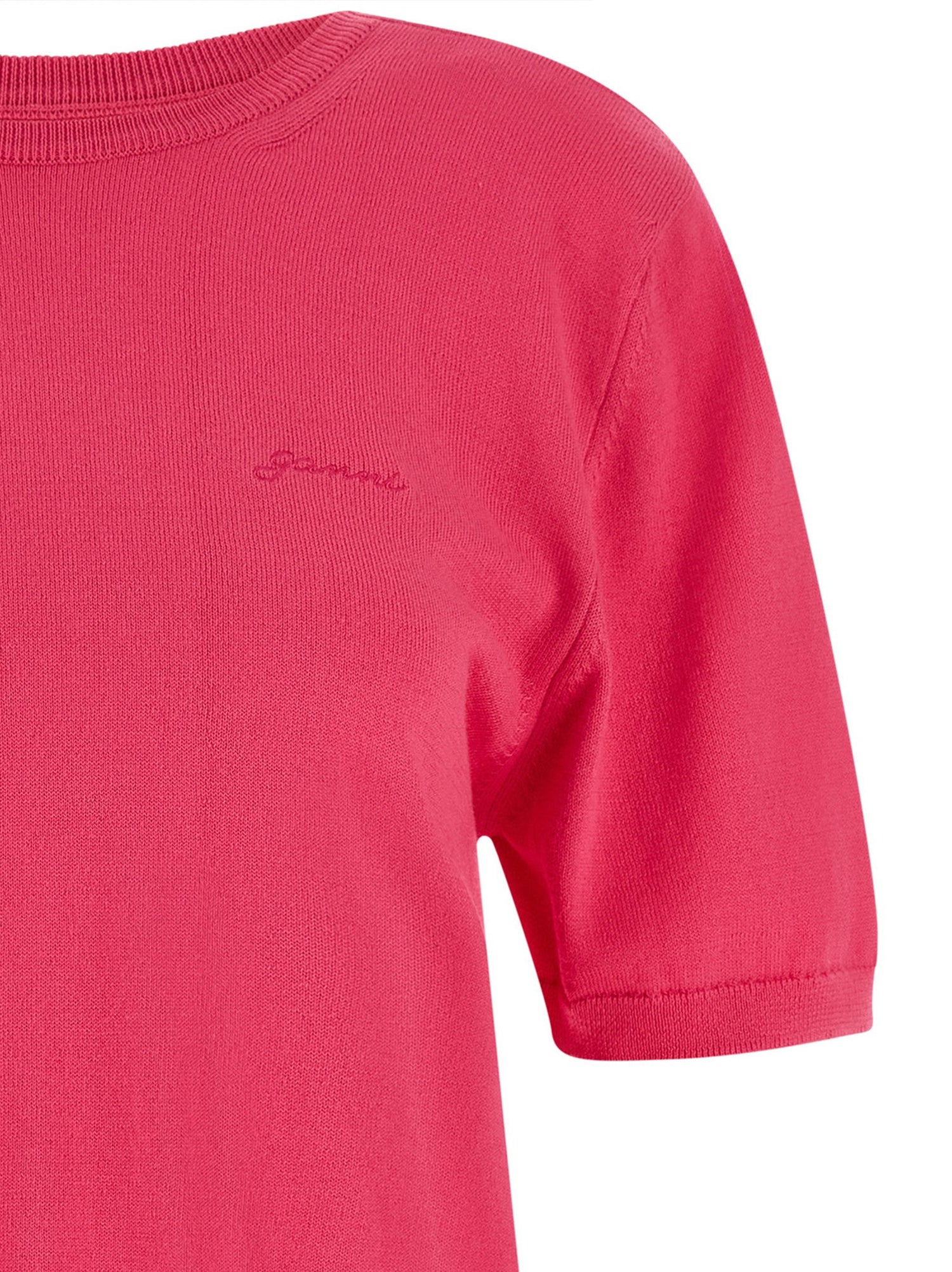 Ganni Bare Back Sweater Fuchsia