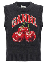 Ganni Cherry Vest Black