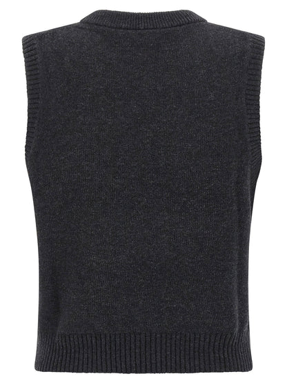 Ganni Cherry Vest Black