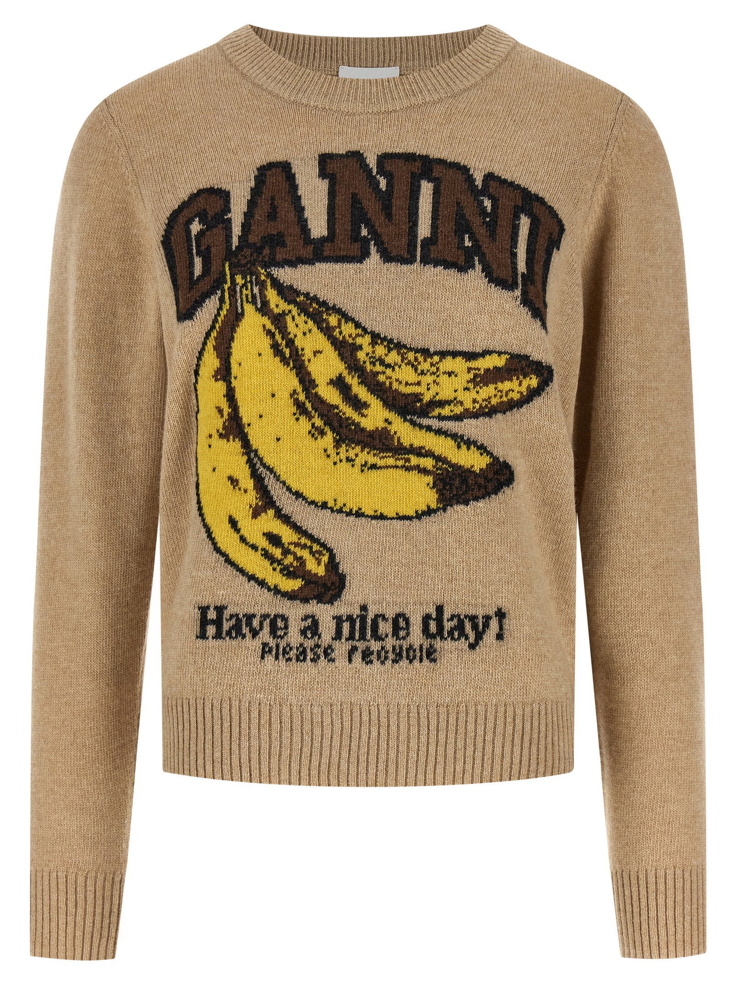 Ganni Banane Sweater Beige