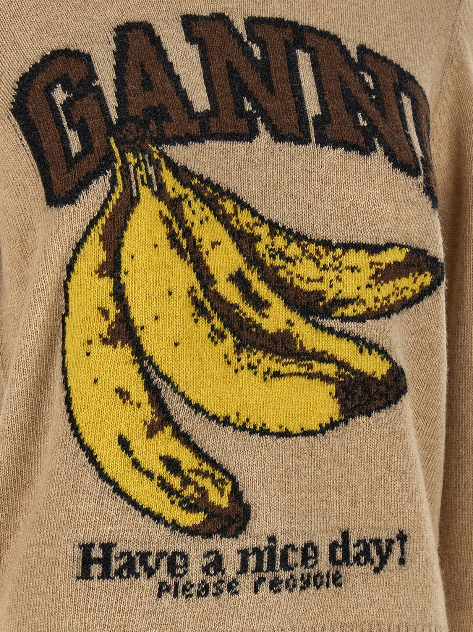 Ganni Banane Sweater Beige