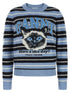 Ganni Graphic Wool Sweater Light blue