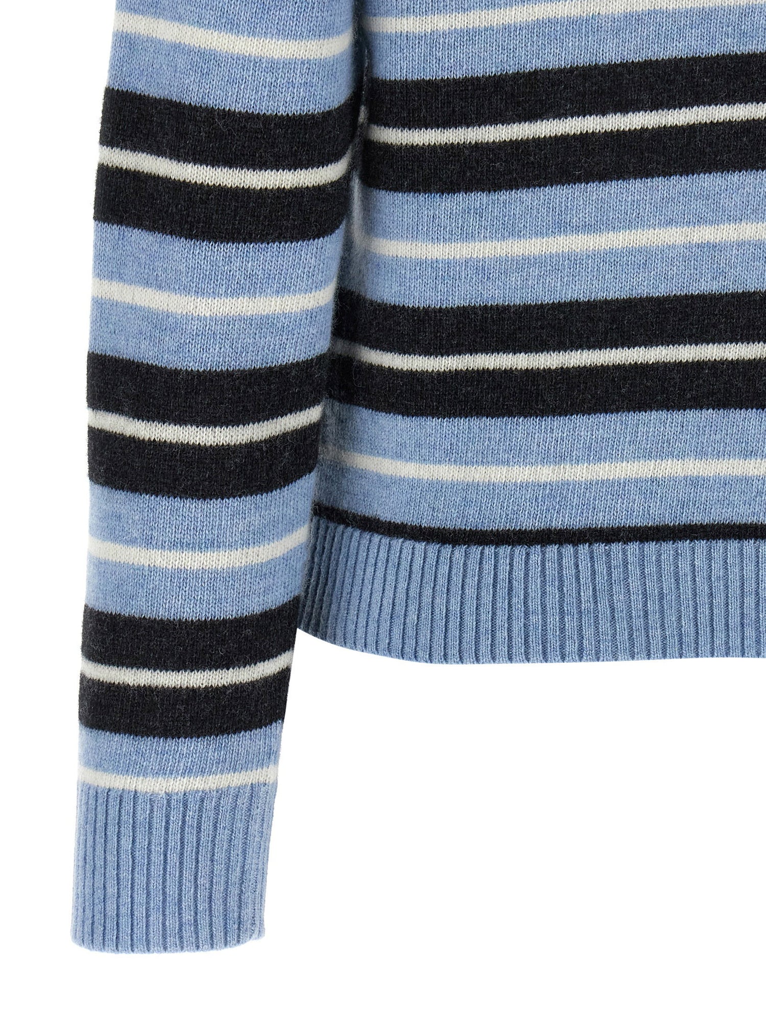 Ganni Graphic Wool Sweater Light blue