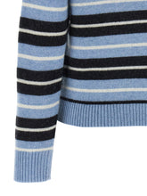 Ganni Graphic Wool Sweater Light blue