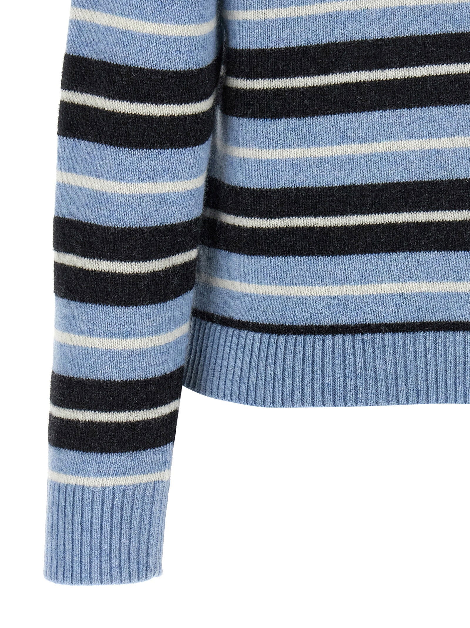 Ganni Graphic Wool Sweater Light blue