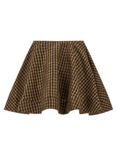 Ganni Crinckled Taffetà Skirt Brown