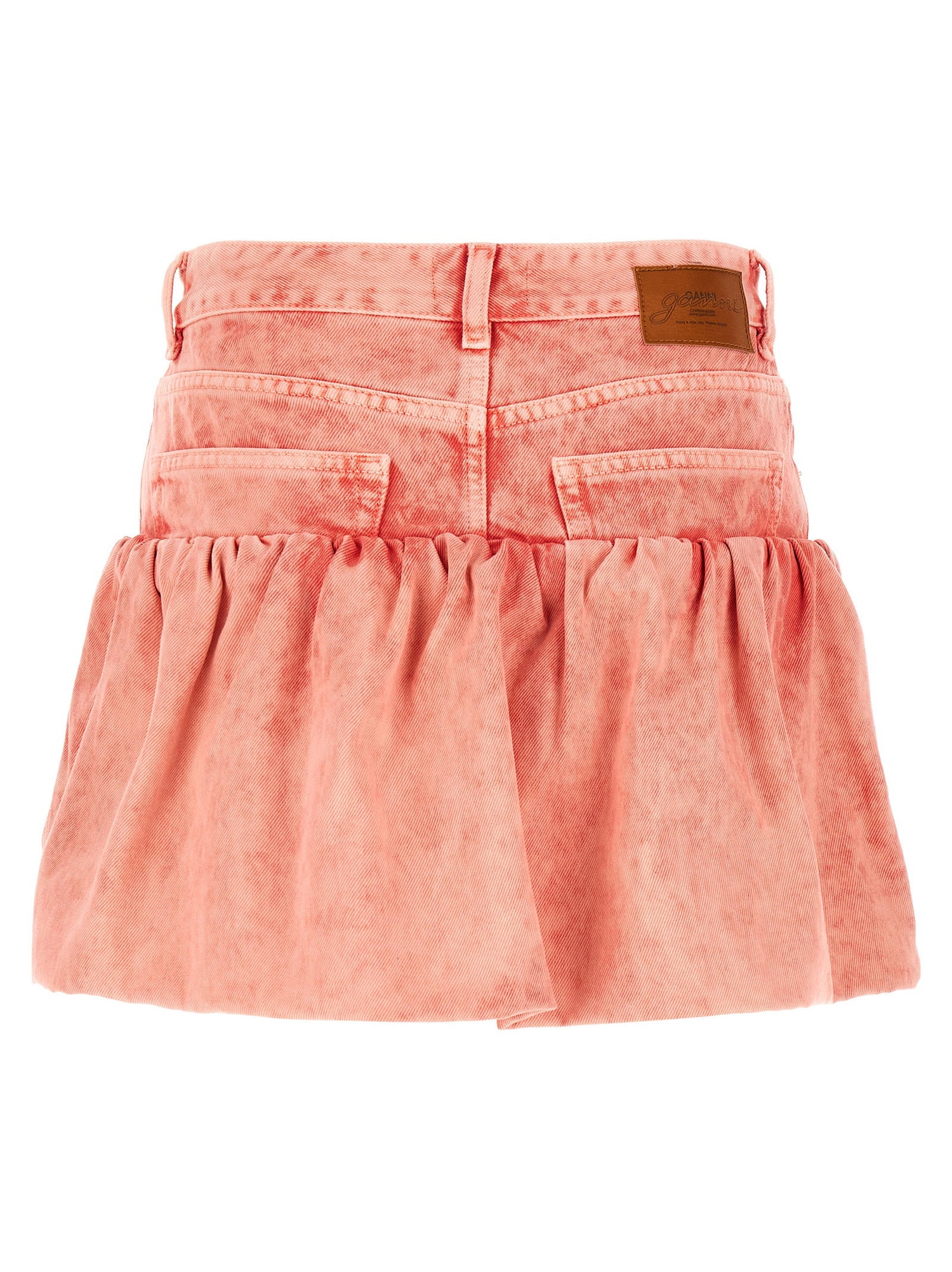 Ganni Denim Jeans Skirt Pink