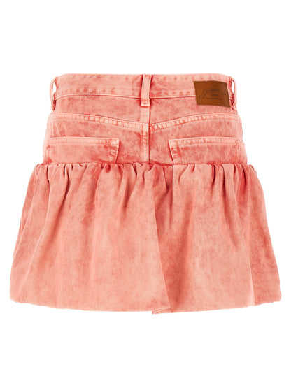Ganni Denim Jeans Skirt Pink