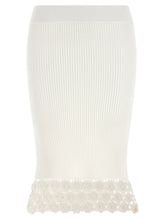 Ganni Cotton Crochet Skirt White