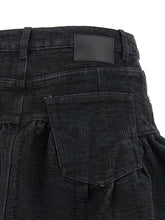 Ganni Lurex Denim Skirt Black  
