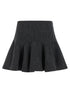 Ganni Pinstriped Flannel Skirt Gray
