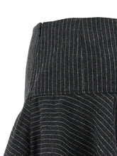 Ganni Pinstriped Flannel Skirt Gray
