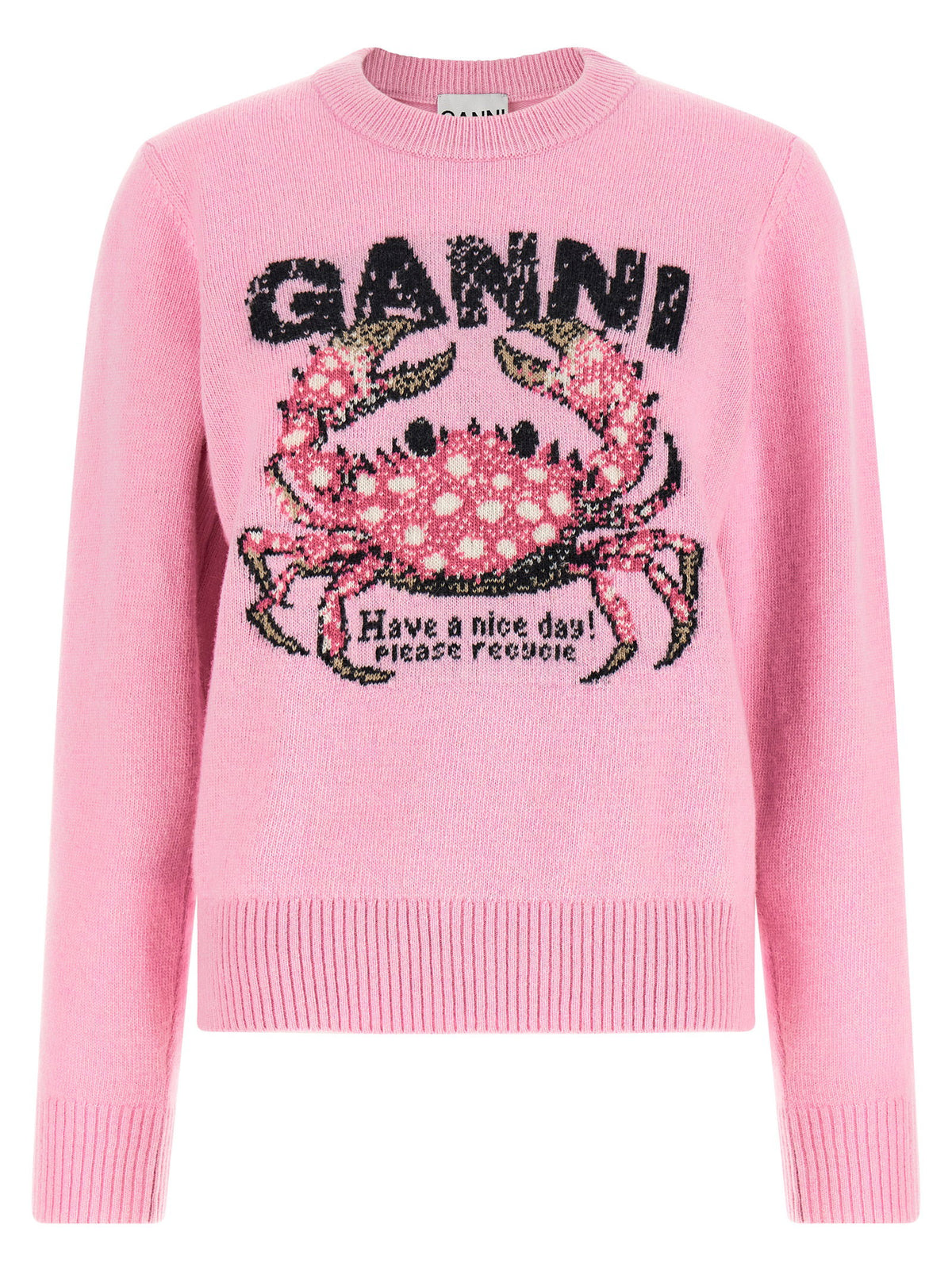 Ganni Crab Sweater Pink