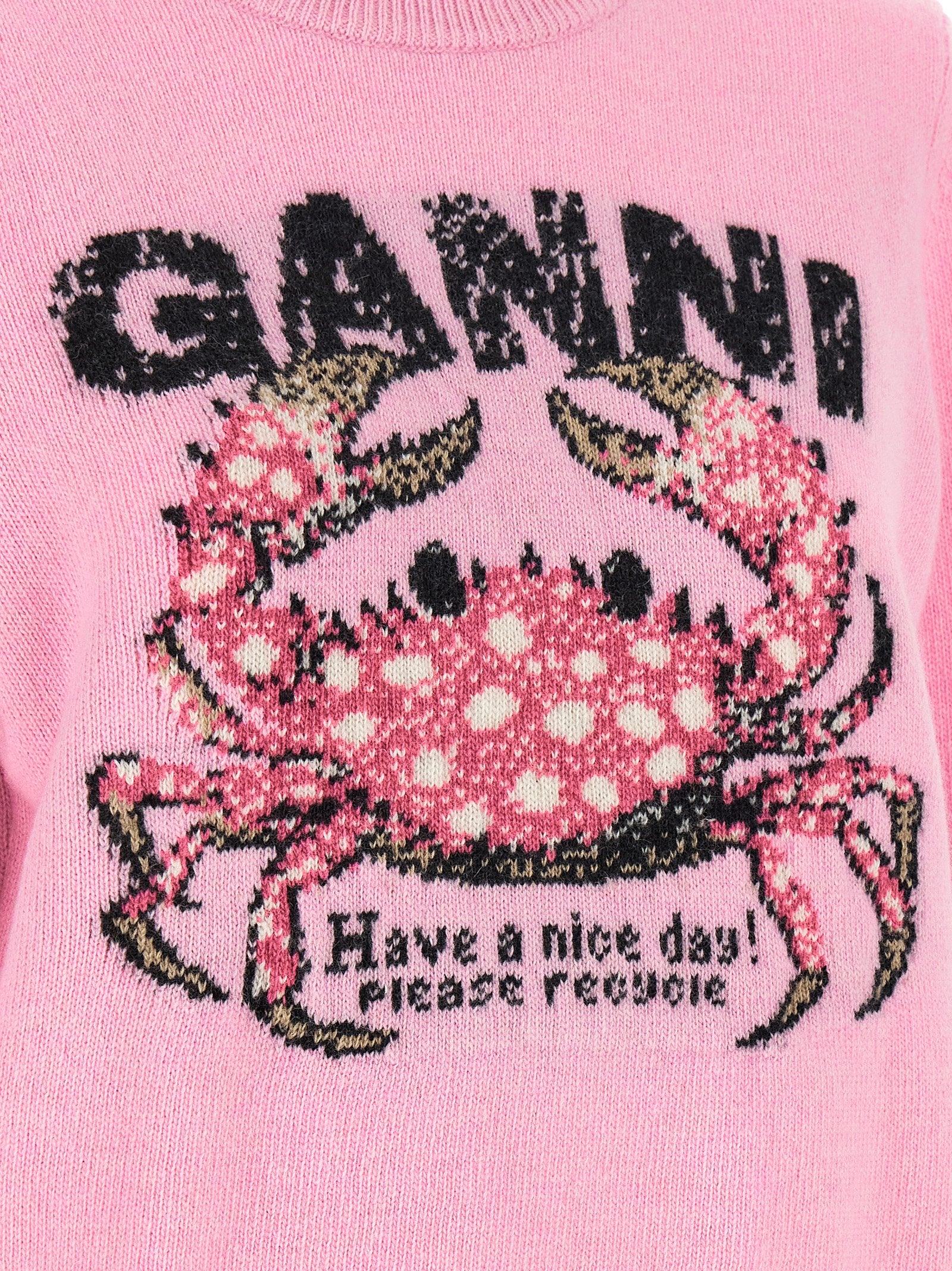 Ganni Crab Sweater Pink