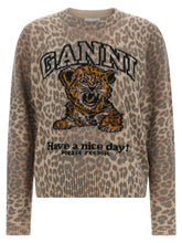 Ganni Tiger Sweater Beige
