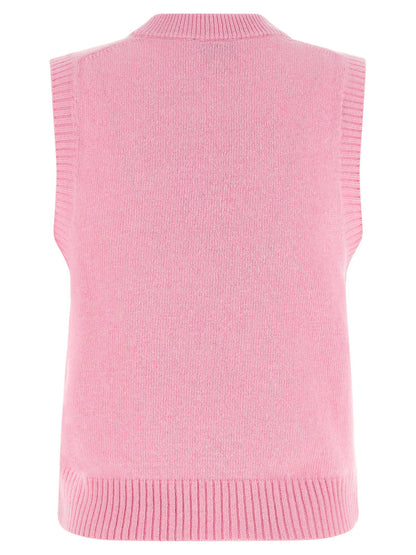 Ganni Strawberry Vest Pink