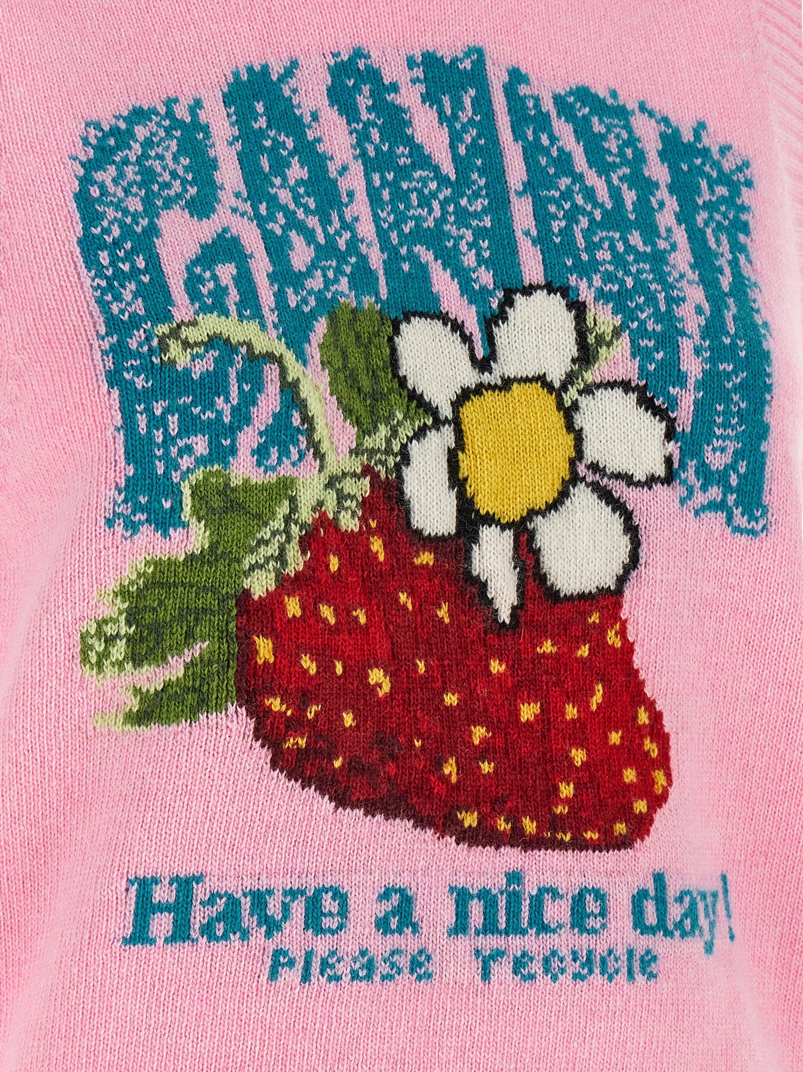 Ganni Strawberry Vest Pink