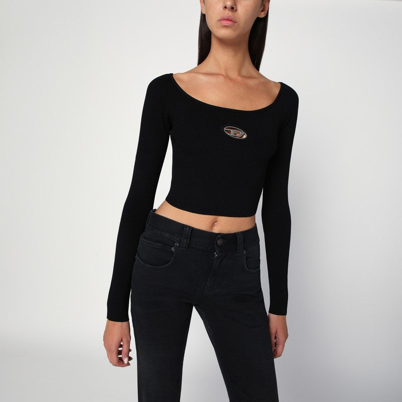 Diesel M-Vera-Ls Cropped Top Black 