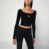 Diesel M-Vera-Ls Cropped Top Black 