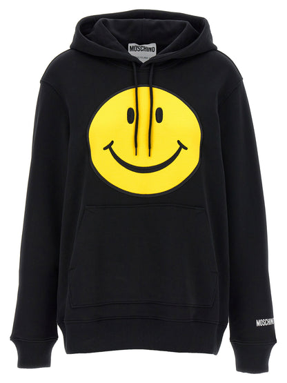 Moschino Smiley Hoodie Black