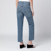 Agolde Valen Straight-Leg Regenerated Denim Jeans Blue