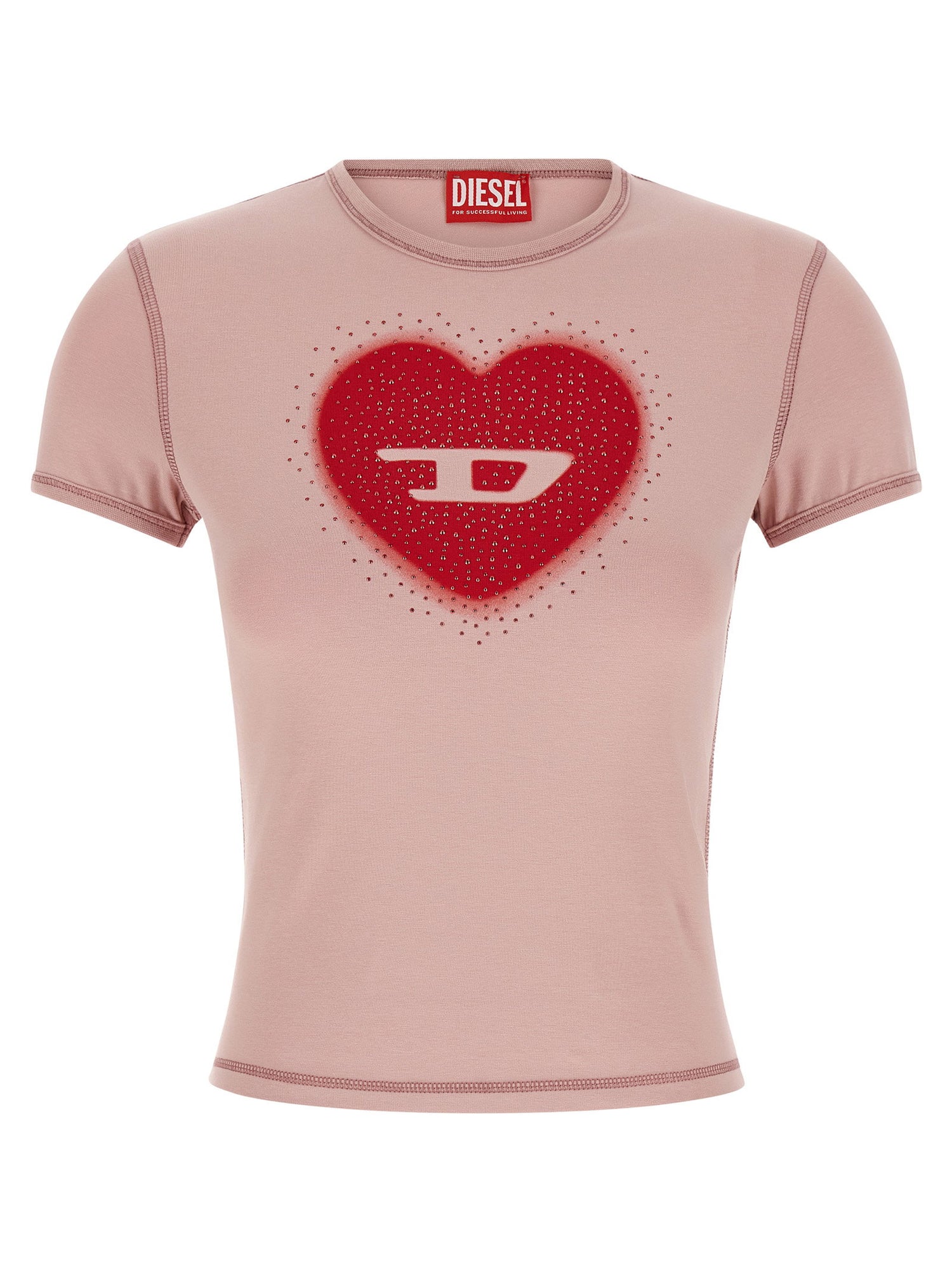 Diesel T-uncuties-long-s5 T-shirt Pink