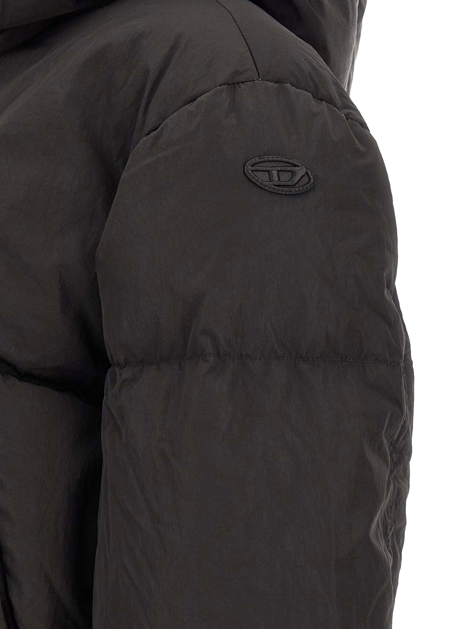 Diesel W-peyt-short-new-wd Down Jacket Black