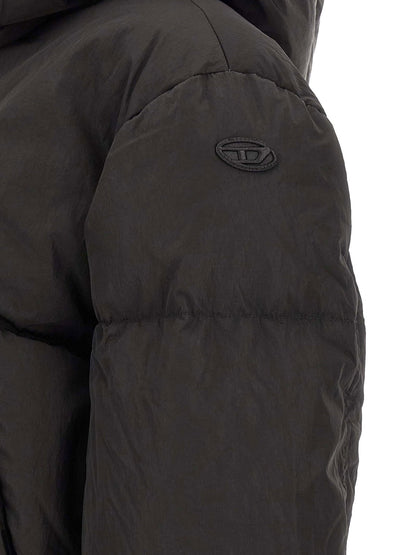 Diesel W-peyt-short-new-wd Down Jacket Black