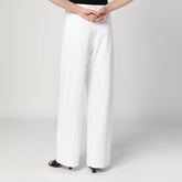 Agolde Wide-Leg Asymmetrical White Jeans White