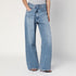 Agolde Wide-Leg Vana Fold Washed Denim Jeans Blue