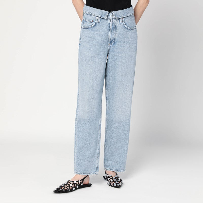 Agolde Echo High-Waist Light Blue Jeans light blue