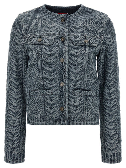Diesel De-grafy-s2 Denim Jacket Blue