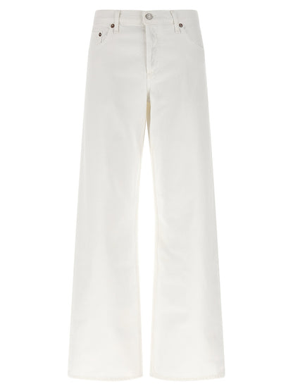 Agolde Low Rise Loose Jeans White