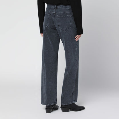 Agolde High-Rise Faded Black Jeans Black