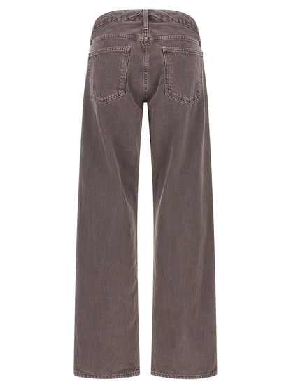 Agolde Low Rise Loose Jeans Purple