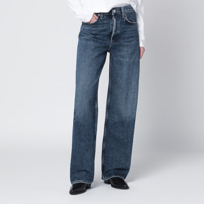 Agolde Wide-Leg Regenerated Denim Jeans Blue