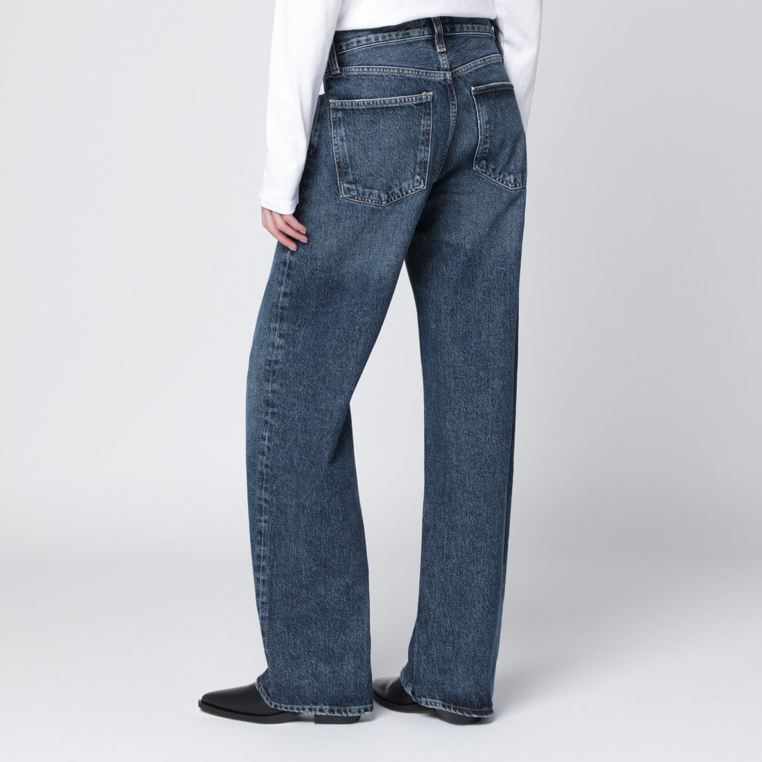 Agolde Wide-Leg Regenerated Denim Jeans Blue