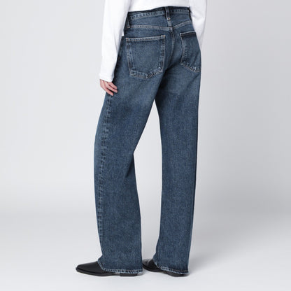 Agolde Wide-Leg Regenerated Denim Jeans Blue