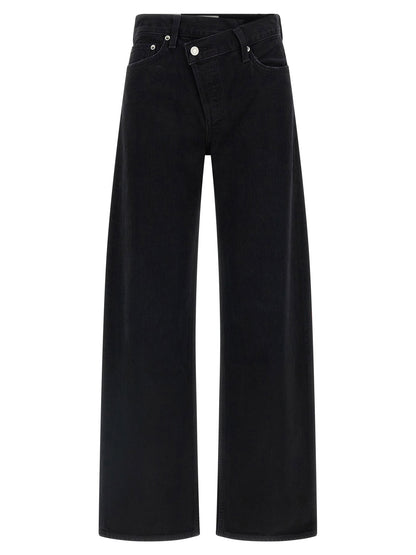 Agolde Arc Criss Cross Jeans Black