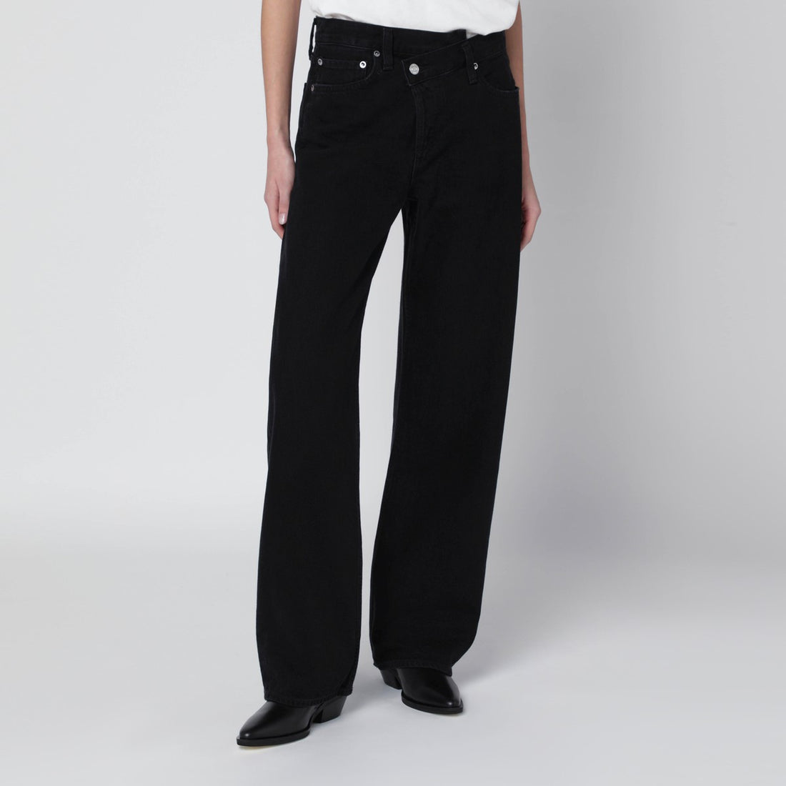 Agolde Arc Criss Cross Jeans Black