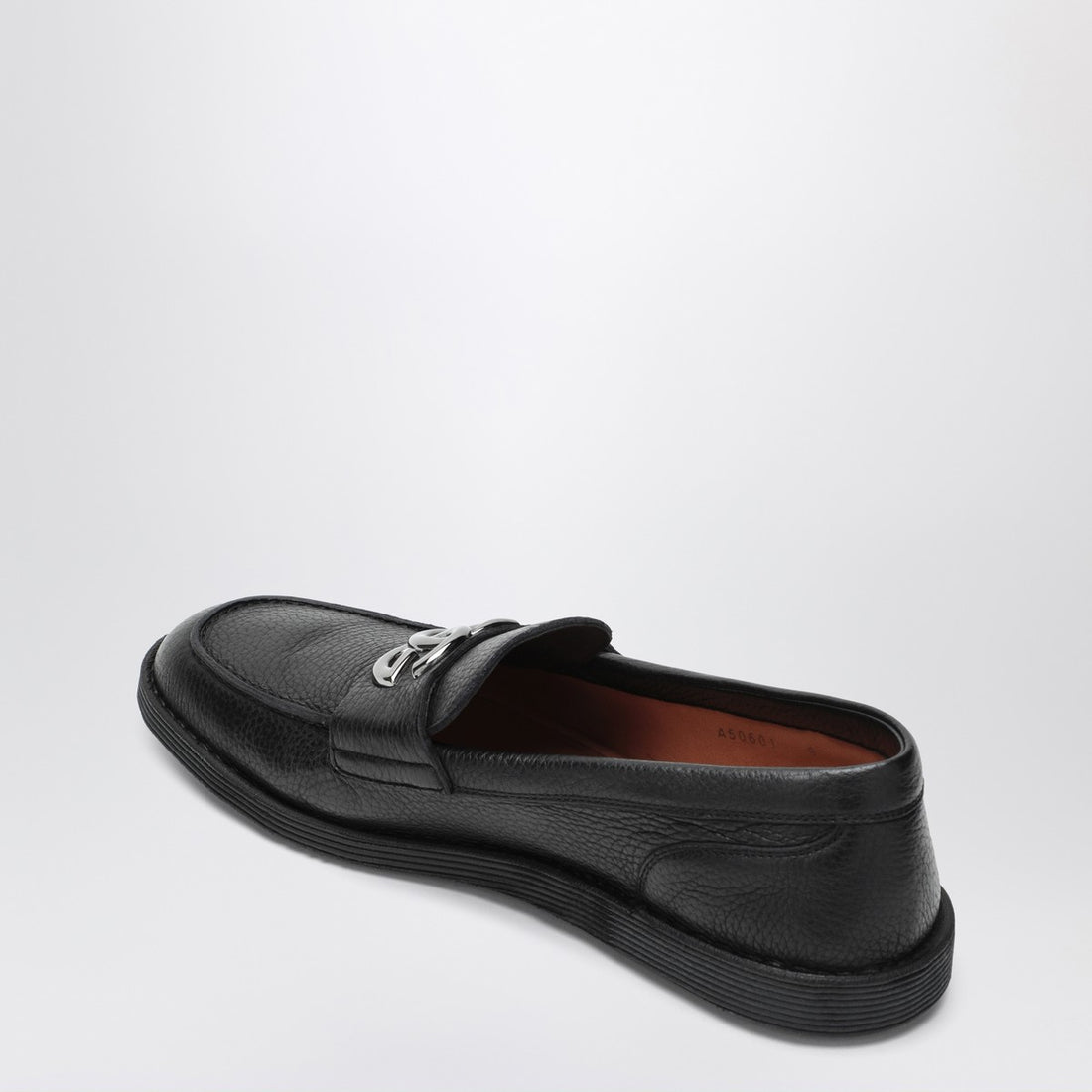 Dolce &amp; Gabbana Black Leather Loafers with DG Logo Black
