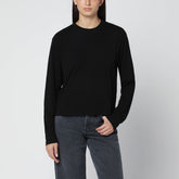 Agolde Black Organic Cotton Long Sleeve Top Black